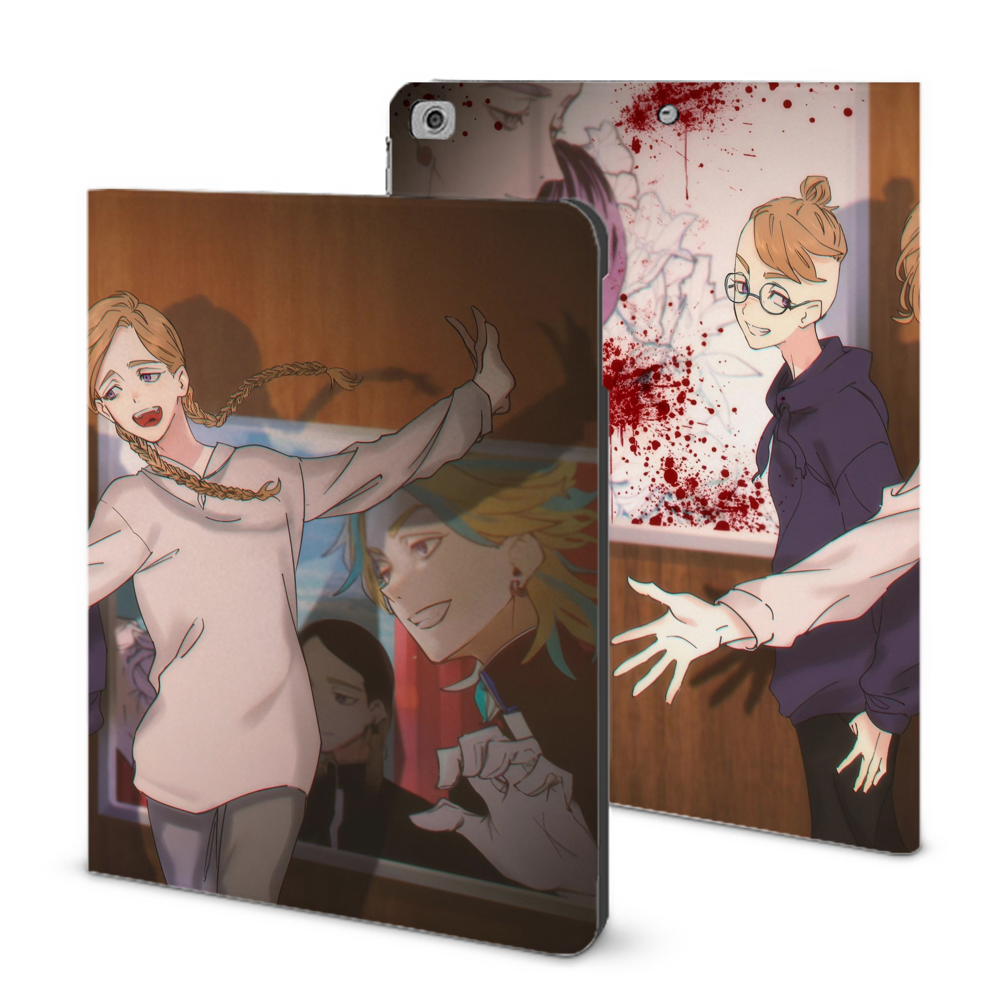 （画像用） 東京リベンジャーズ Tokyo Revengers IPad ケース ブック型 PUレザー TPU 耐衝撃 軽量 薄型 ペン収納なし 全面保護 IPad 各モデル対応